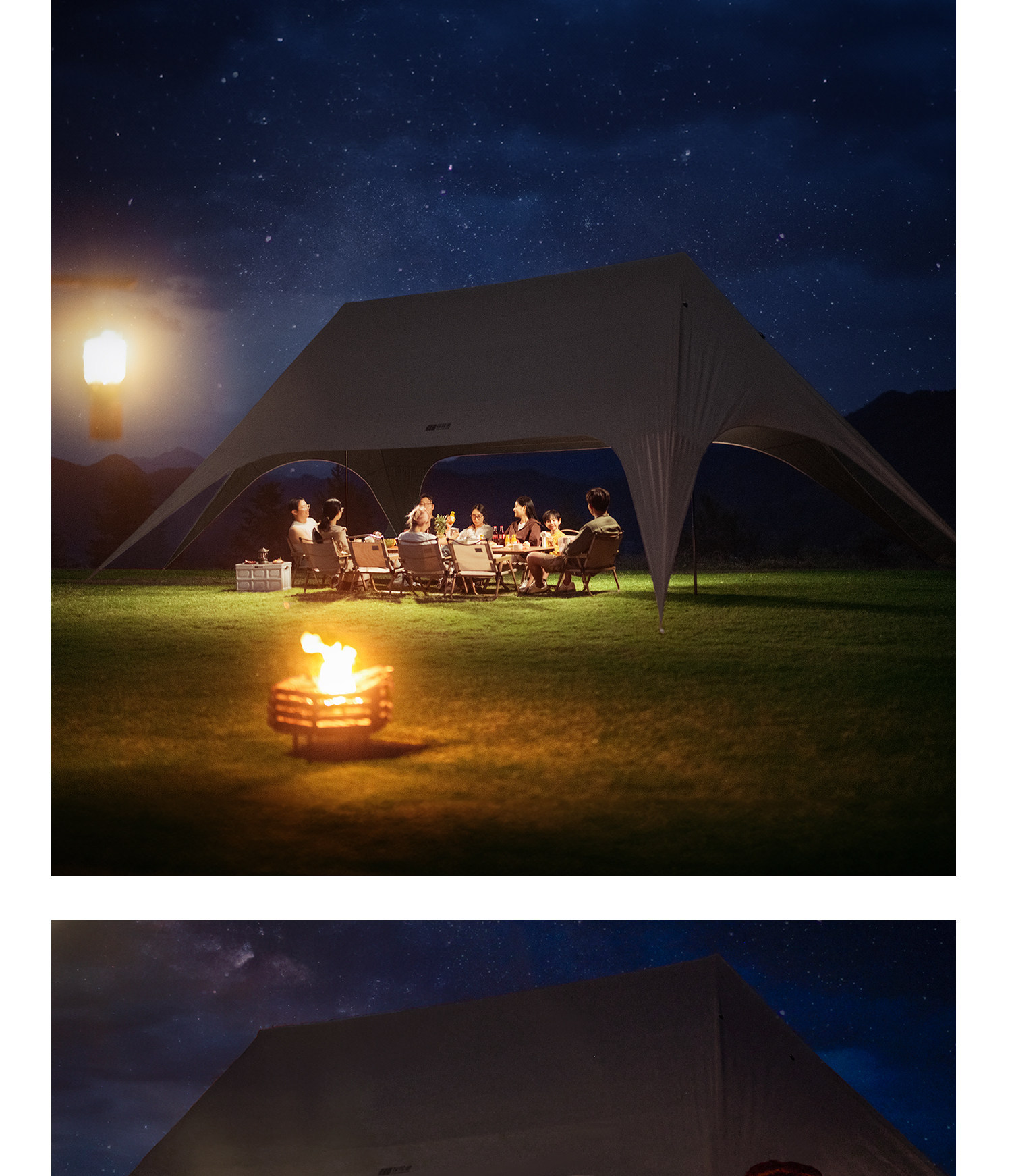 Explorer Yilan's New No-Build Canopy, Integrated Outdoor Black Glue Quick-Open Tent, Camping Sunshade Tent Cloth