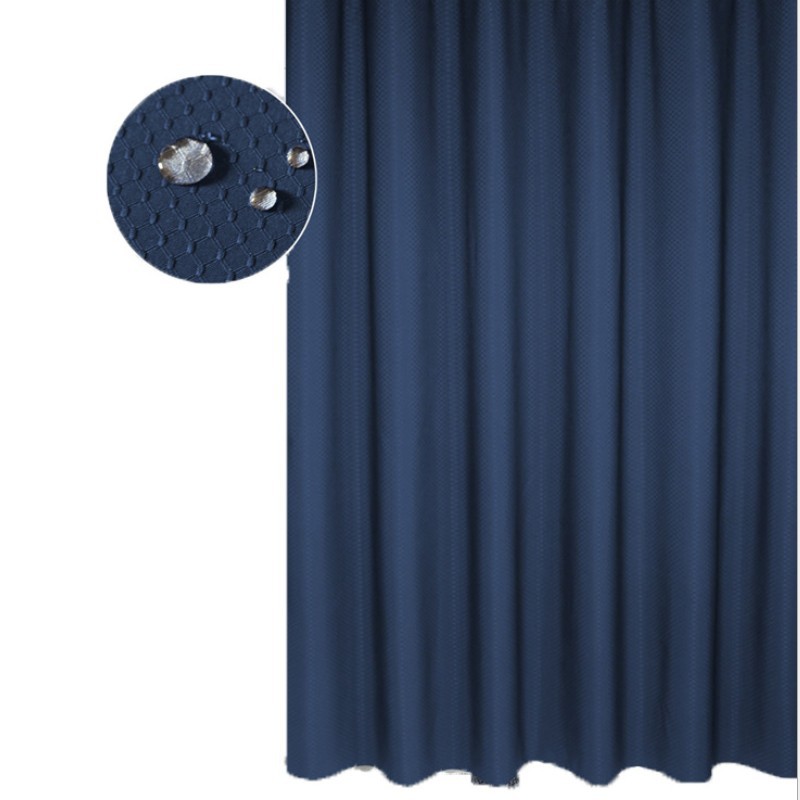 Cortina de ducha cortina de color sólido impermeable a prueba de moho engrosada 190g waffle cortina de ducha cortina de baño cortina de ducha de tela jacquard