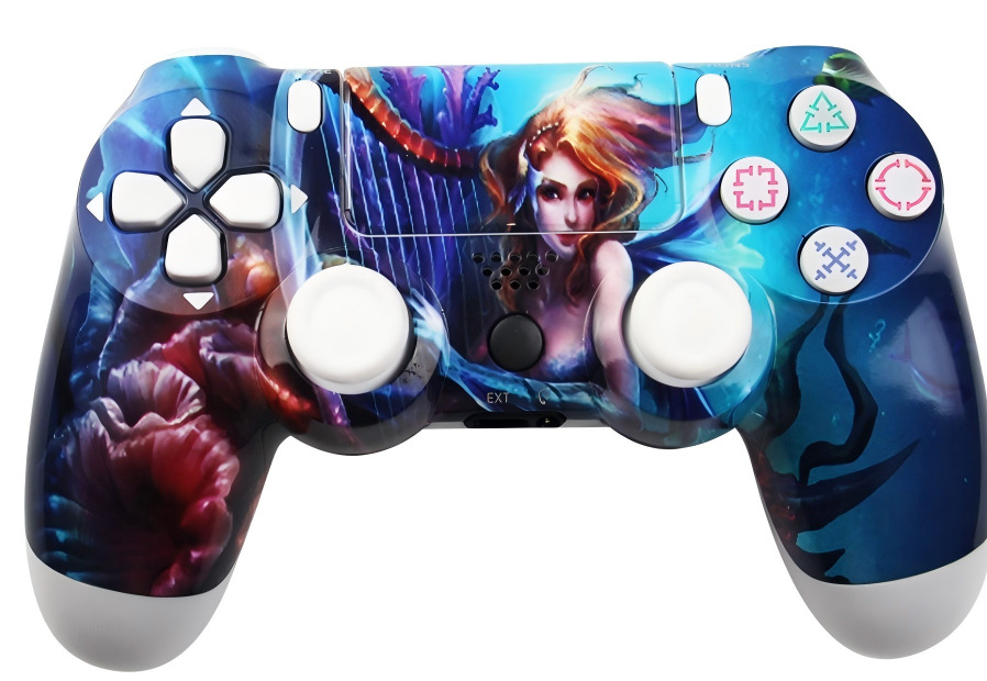 Controlador de Juego Inalámbrico Bluetooth PS4 de ABS Doble Vibración, Giroscopio de 6 Ejes para PC y Consolas