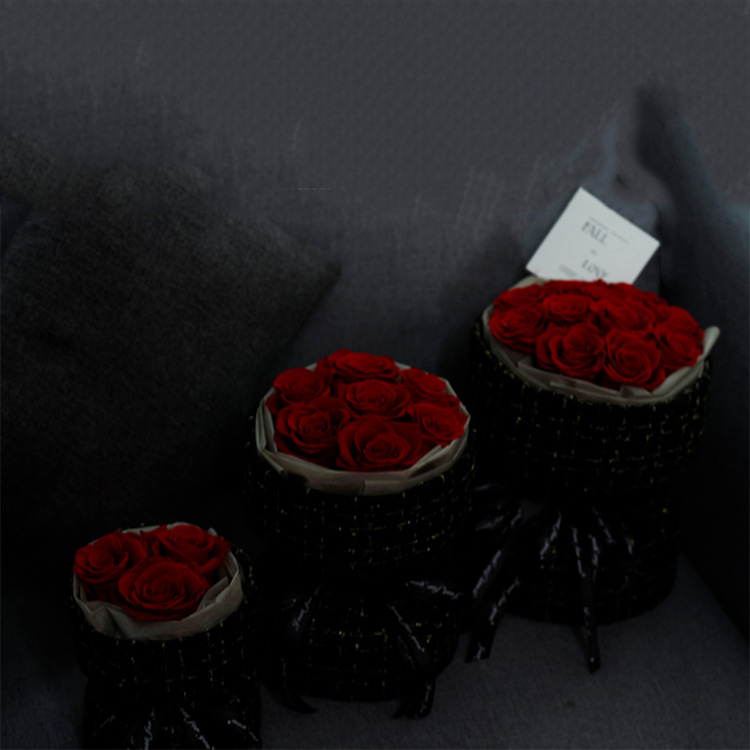 Ramo de Flores Preservadas de Alta Gama con Aroma, Estilo Fragancia, Producto Terminado, Rosas Reales, Regalo de Cumpleaños al por Mayor para Chicas, Día de San Valentín