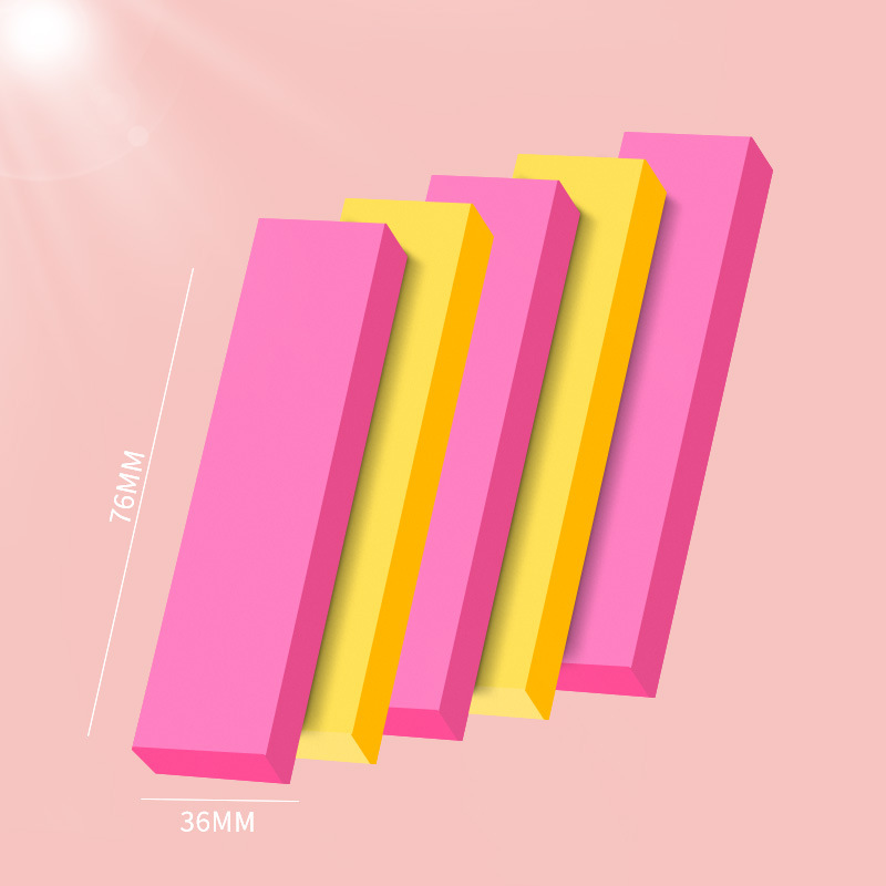 N veces pastillas de color simple papel de notas de estudiantes desgarrable fluorescente multicolor papel de notas conjunto de notas al por mayor