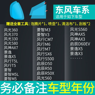 reversing mirror rainy day — Rearview mirror rainproof sticker - special-for-dongfeng-side-window-rearview-mirror-test-film-5-pieces-in-total