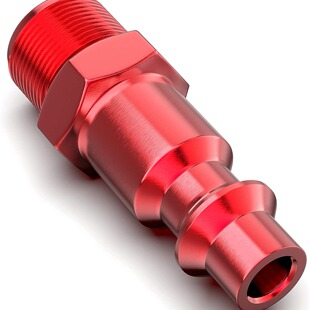 Aluminum oxide red American 1/4NPT male thread insert, male thread