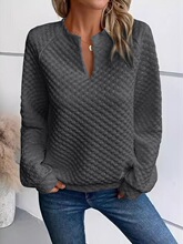 H 79904 Deep V Neck Sweatshirt ��V������ ����ѷŷ���羳
