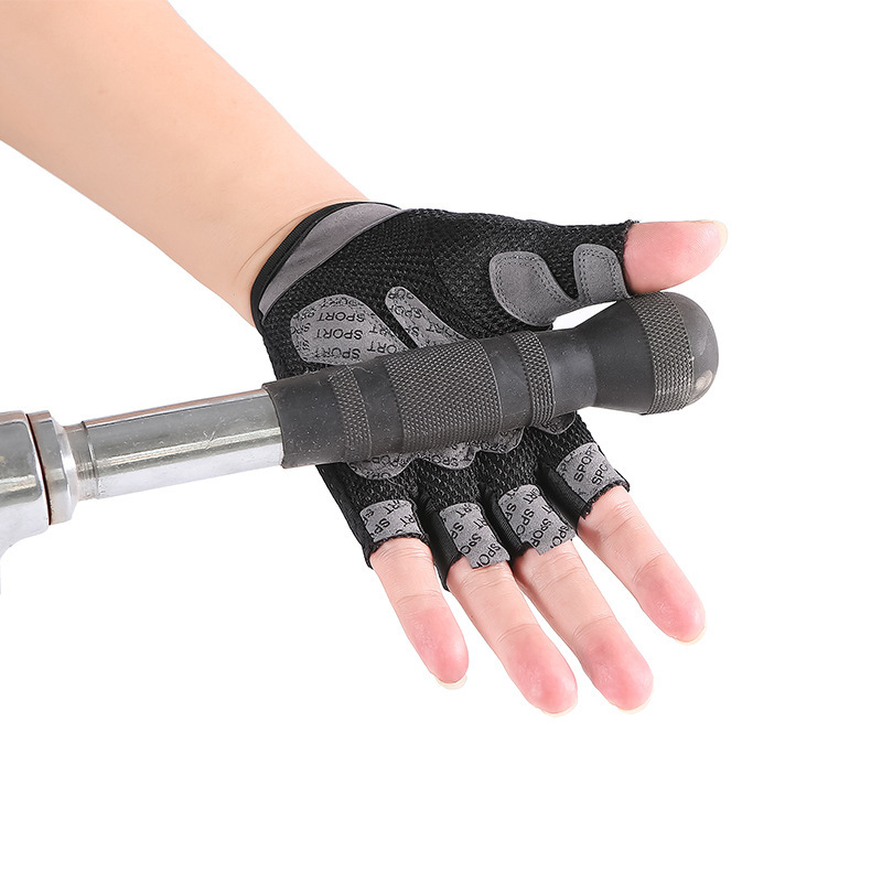 Summer Men's and Women's Riding Half-Finger Gloves Hiking Sun Protection Travel Sports Outdoor Fitness Driving Breathable Mesh Gloves