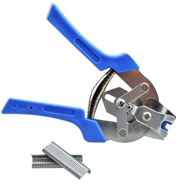 Abrazadera de jaula semiautomática nuevo anti-óxido M conjunto de uñas hebilla cría jaula de pollo jaula de conejo engrosada alicates de jaula grande