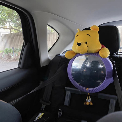 Car child seat safety mirror Winnie the Pooh anti-fall acrylic baby viewing mirror Car interior rearview mirror
