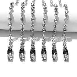 304不锈钢珠链2.4mm*10cm金属珠链挂镀波铁挂链吊牌铜链饰品