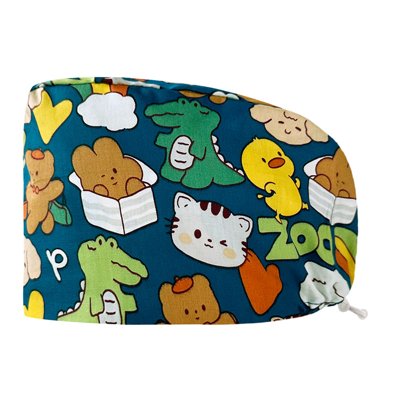 Gorro quirúrgico femenino puro algodón quirófano tapa especial enfermera pequeña flor tapa Estomatólogo tapa de trabajo dental atención médica