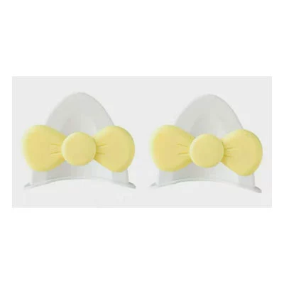 Dəbilqə (Kaska) aksesuarları | Ears, Bear Ears Accessories, Cute - cat-eared-butterfly-white-and-yellow
