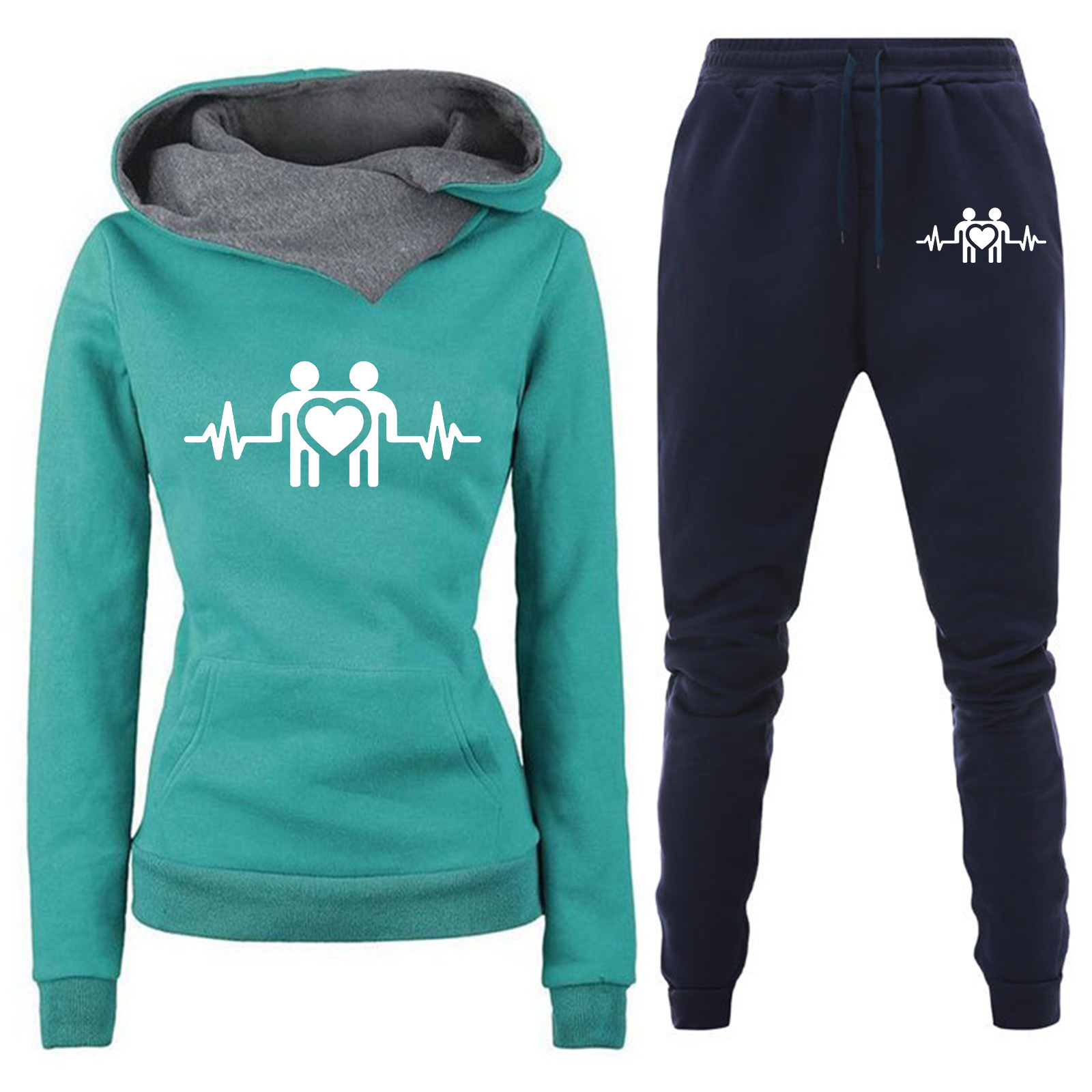 Comercio exterior transfronterizo Otoño e Invierno Nuevo traje de ropa deportiva con capucha y forro polar pantalones de suéter de mujer ropa de mujer al por mayor image 15