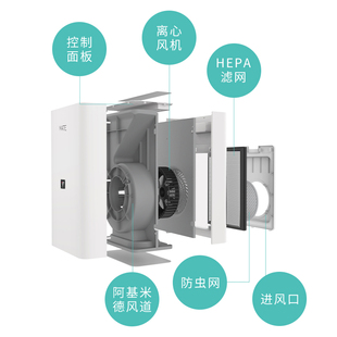 J8 Ventilator Without Hole-Free Meter Formaldehyde Removal Leather Haze Removal Fresh Air System A1 Purifier Fresh Air Fan Household G3