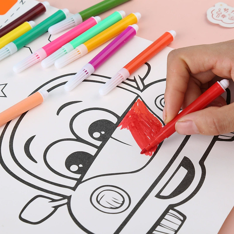 Small watercolour, children's crayons for elementary school students, drawing apron, coloring book, brush, 24 colors, graffiti, handmade, new collection, wholesale
