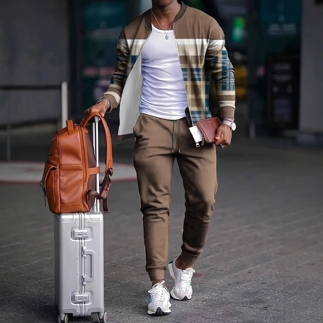 Traje básico simple de dos piezas a juego de colores Venta caliente de todo fósforo chaqueta de talla grande traje de pantalón WL9-ML1