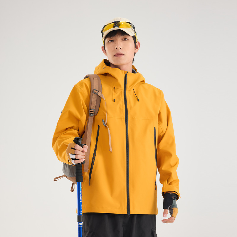 秋冬批发新款情侣硬壳冲锋衣户外防风防水单层机能登山服热封2开|undefined