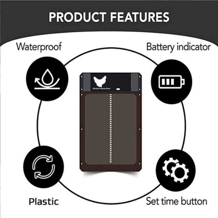 Cross -border Automatic Chicken Coop Door Automatic light sensitivity Chicken House Gate Chicken Nest Home Animal Pet Door