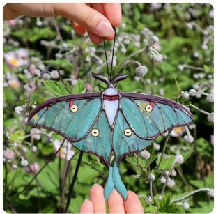 Cross-Border New Product Luna Moth Butterfly Suncatcher Moon Moth Butterfly Suncatcher