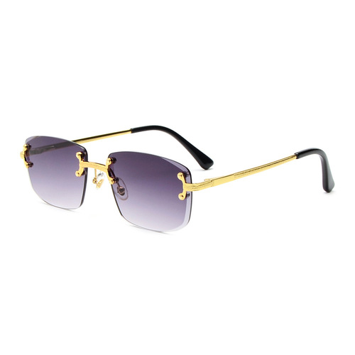 WL2013 metal frameless cut edge sunglasses personality fashion women's square frame sunglasses driving retro punk style