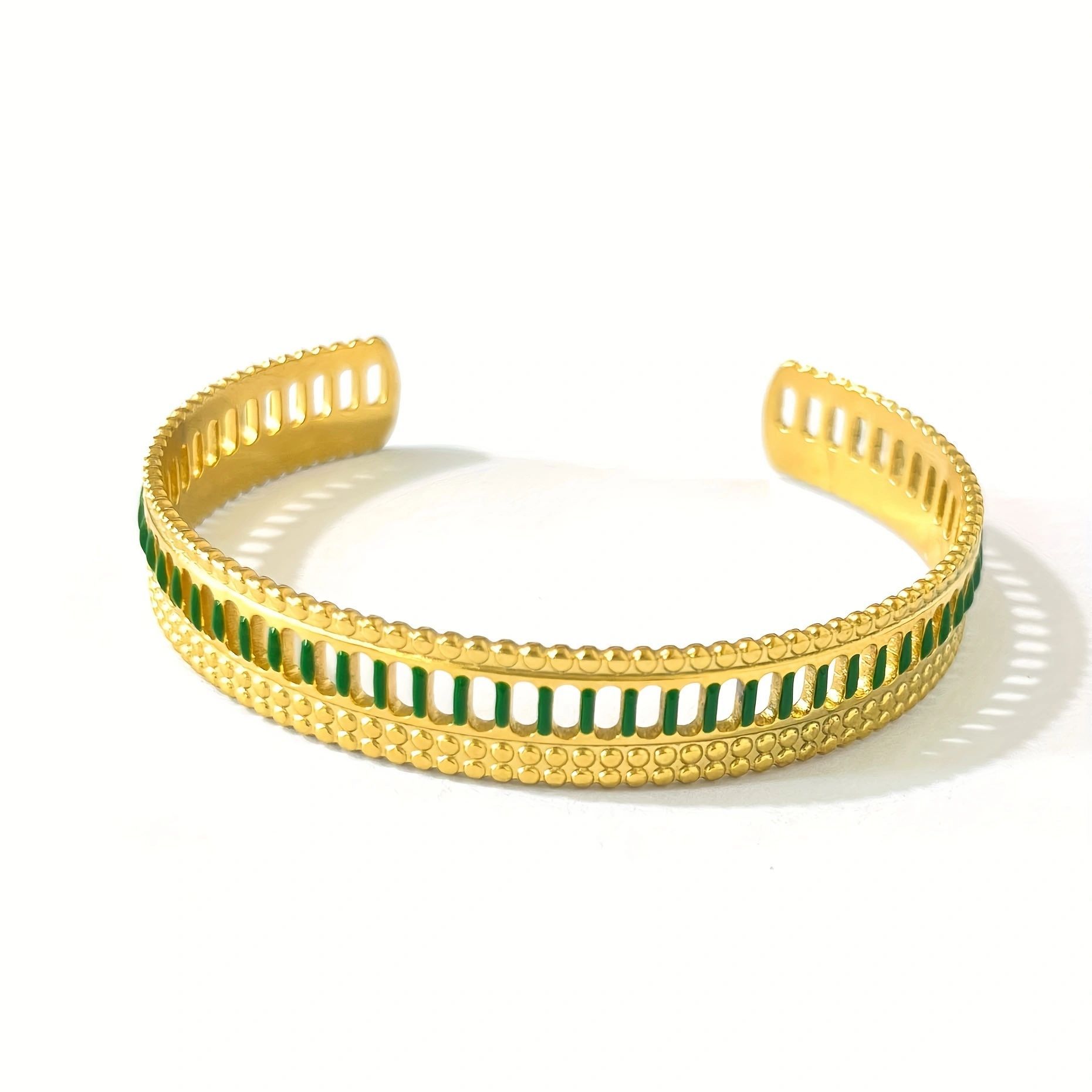 Pulsera de aceite de goteo de acero inoxidable clásico, joyería de todo fósforo para mujer, apertura de acero de titanio de alto valor, joyería no decolora al por mayor