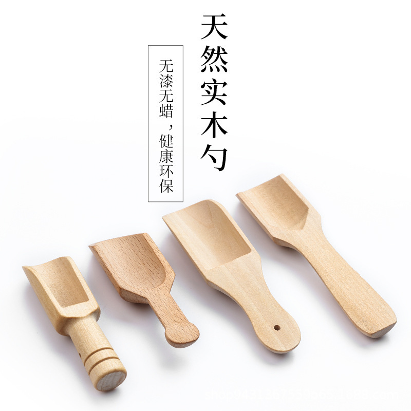 無垢材スプーン、茶さじ、無塗装木製ハニースプーン、コーヒー計量スプーン、豆・バスソルト計量スプーン、粉ミルクスプーン、木製、中国風|undefined