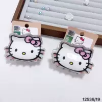 Новый подлинный Hellokitty Hellokitty Coffee Классическая сетка Сладкий ветер средний номер зажим акулы зажим 1253