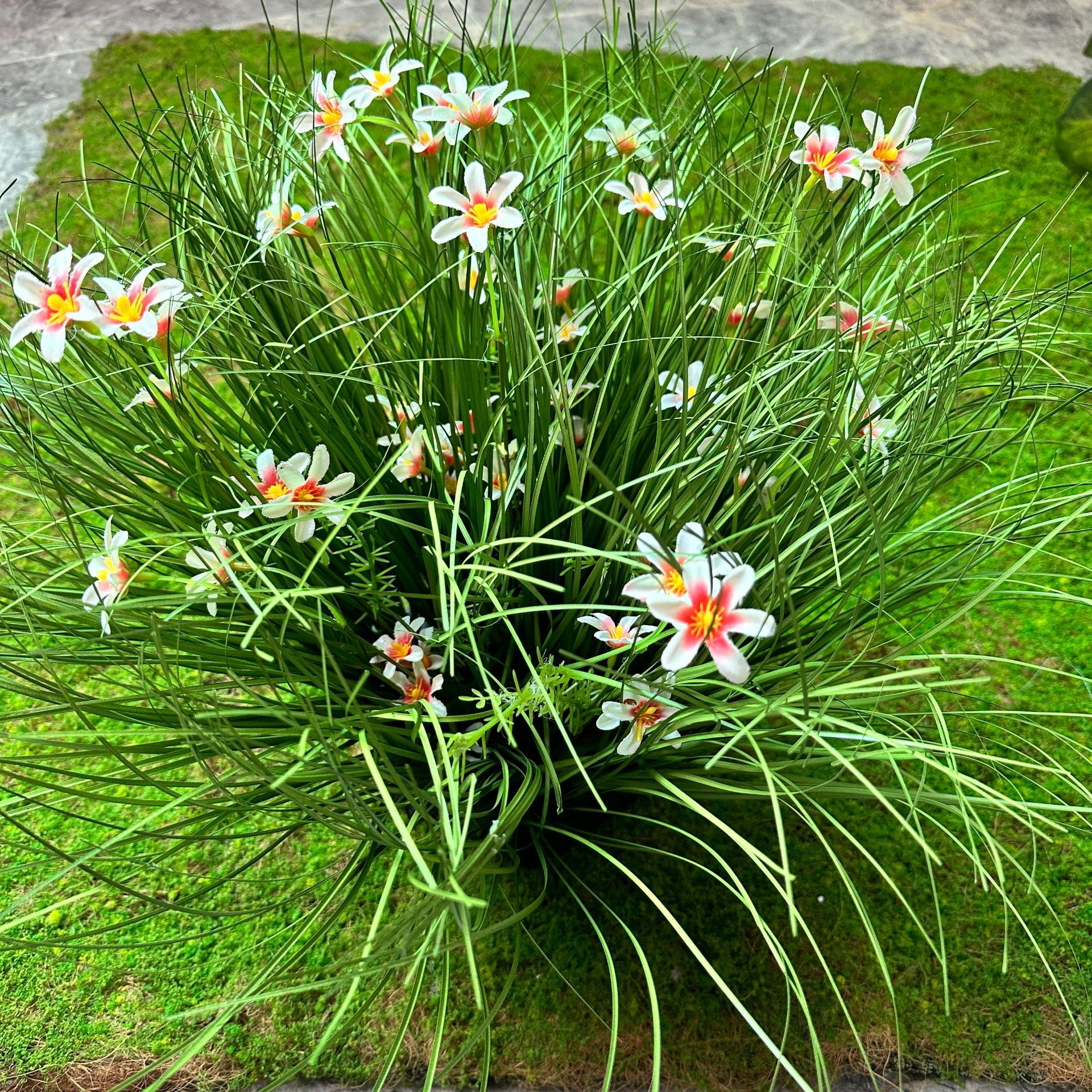 Simulación de hierba de junco Simulación de plantas verdes Sala de estar Decoración de ventana Pajar falso Arco de junco Accesorios de fotografía Paisaje del hogar