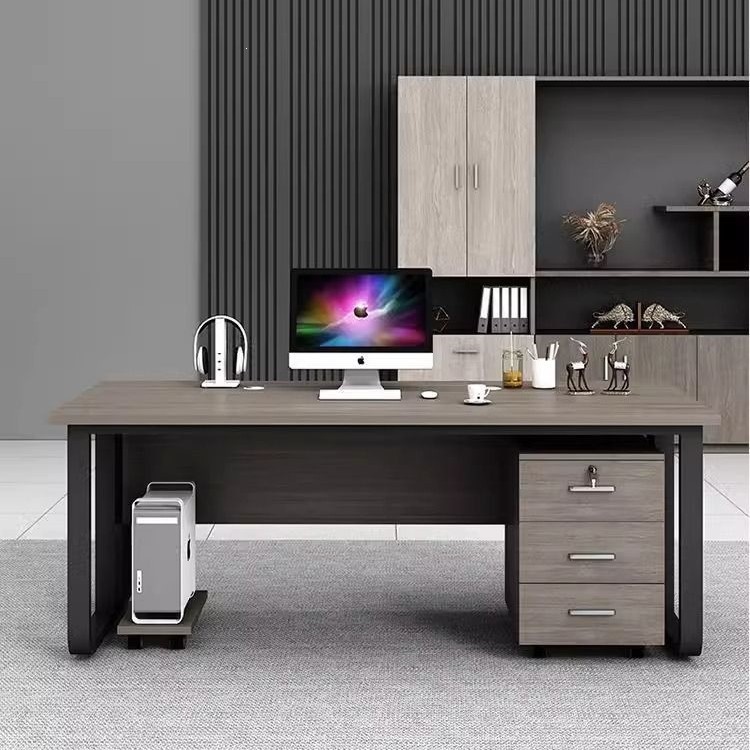 Computer Desk, Office Desk, Thickened Desktop, Modern Simple Executive Desk, Home Desktop Computer Desk, Boss Desk