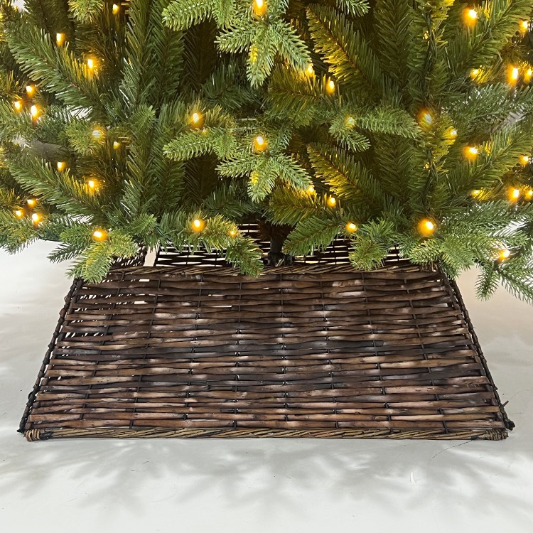 Personalizada transfronteriza árbol de Navidad nórdica base árbol de cerco hecho a mano decoración de falda plegable árbol de Navidad cerco de árbol