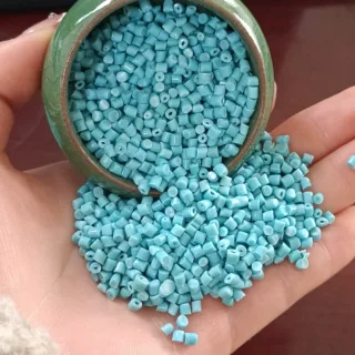 加工定制厂家供应蓝色塑料再生颗粒HDPE聚乙烯再生料颗粒  吹塑注