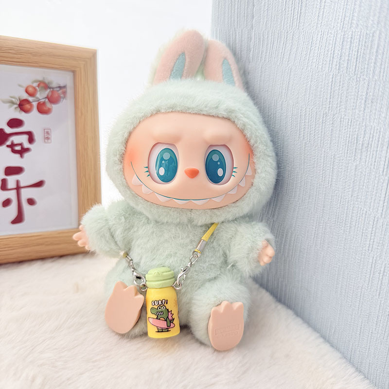 第二世代Labubu子供服ストラップ布服座ってビーチメガネ風セットかわいい服だけ|undefined