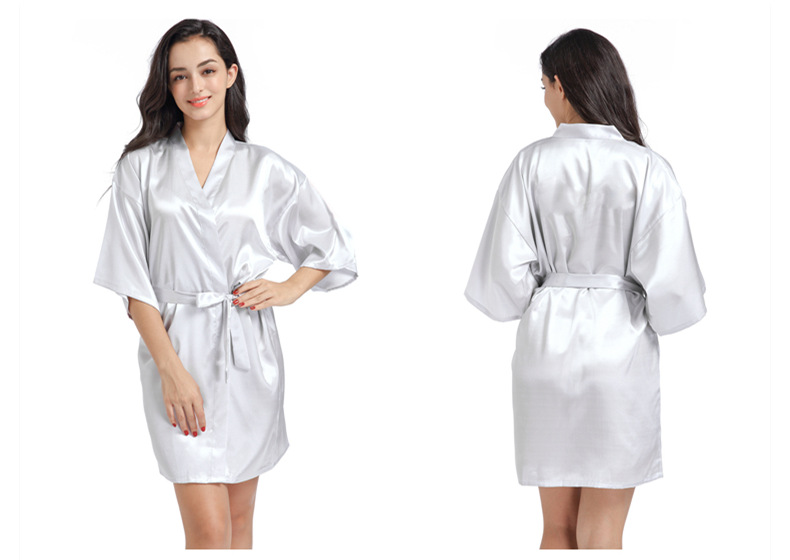 Home Sleeping Women's Casual Simple Style Solid Color Imitated Silk Polyester Pajama Sets display picture 15