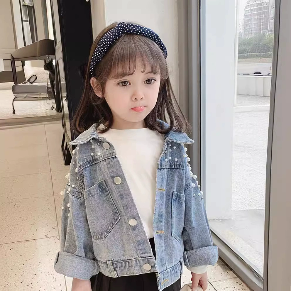 Children's autumn denim jacket, 2021 collection, children's clothing, Korean style, western style