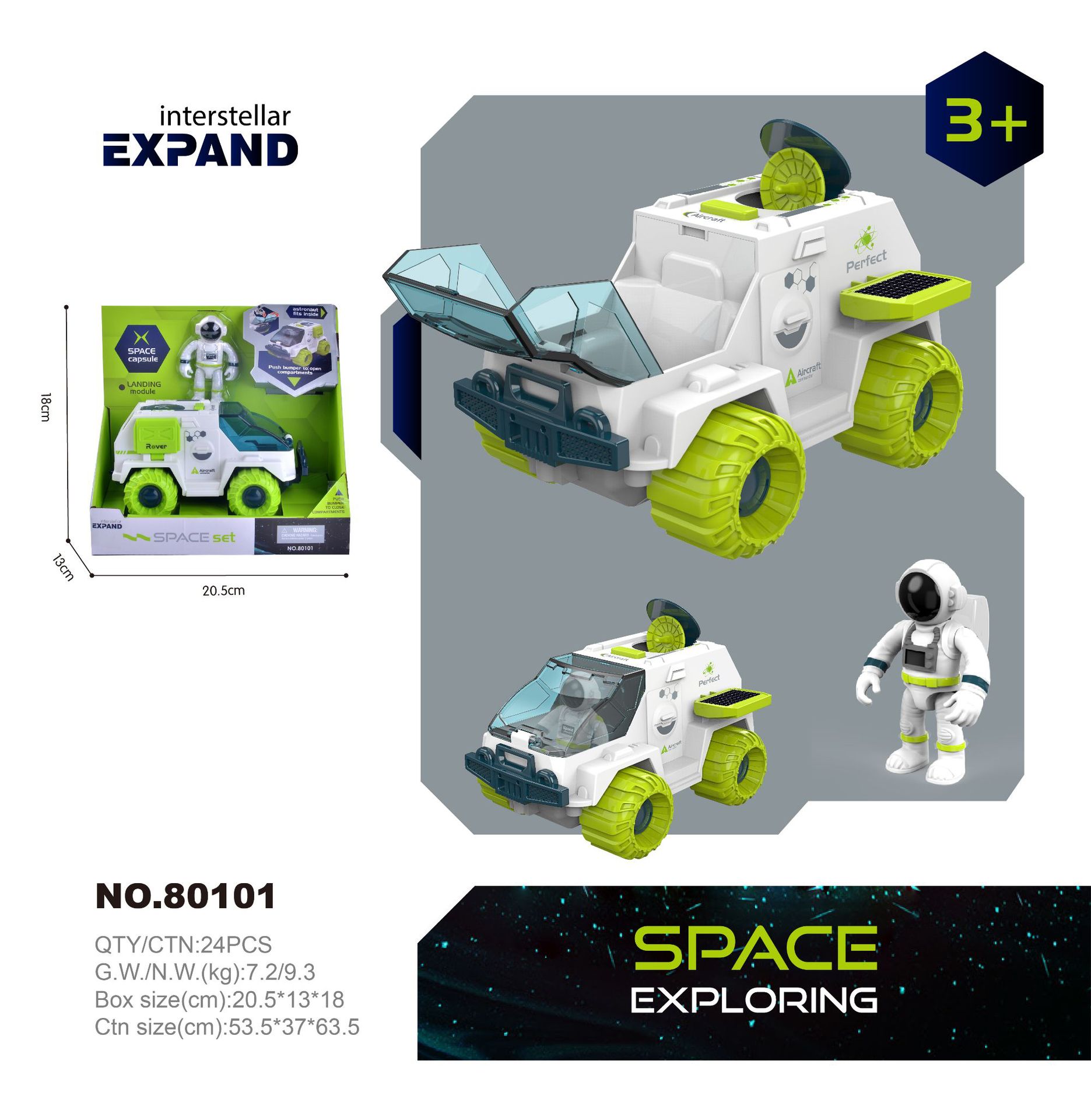 Espacio caliente transfronterizo cohete espacial nave espacial para niños estación espacial modelo de avión niños y niñas juguetes al por mayor