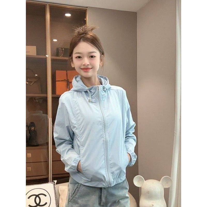 2026 Korean Style Gentle Summer Hooded Sun Protection Jacket for Women, Petite, Casual, Versatile, Short Sun Protection Top
