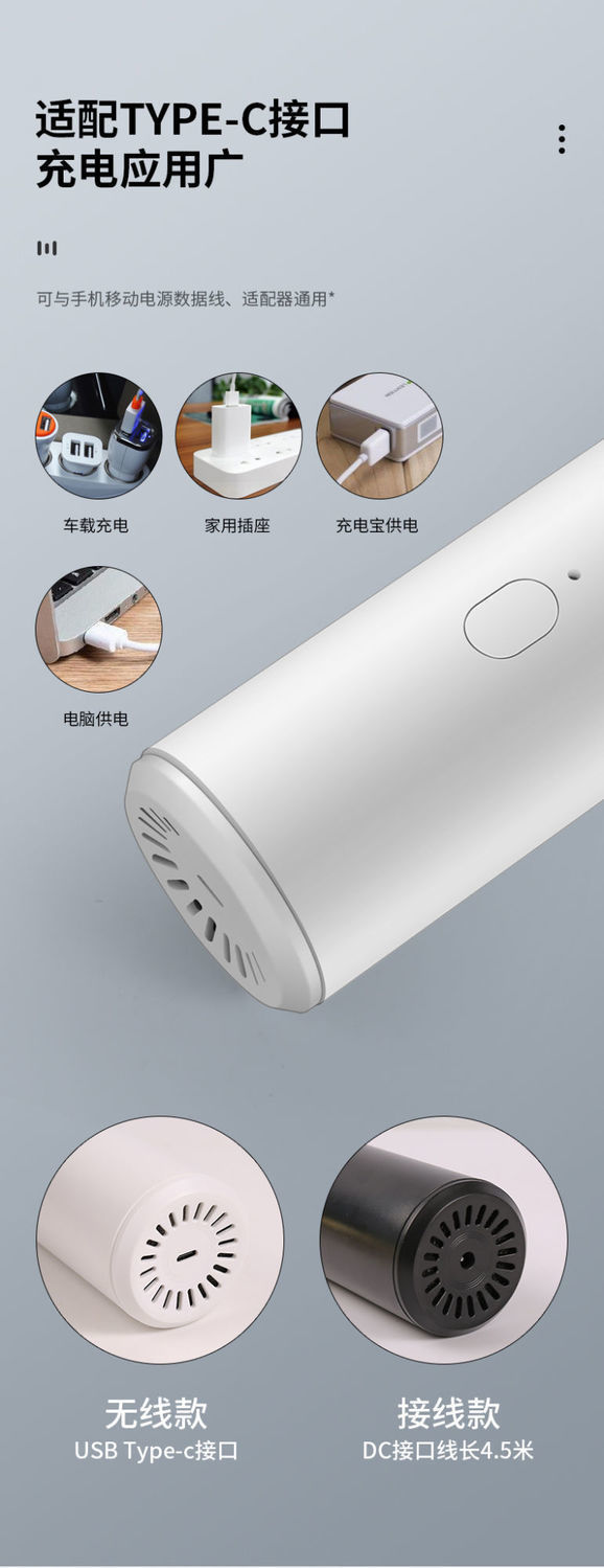 Car Home Dual-purpose Vacuum Cleaner Wireless Charging Car High Power Super Suction Car Indoor Mini Small