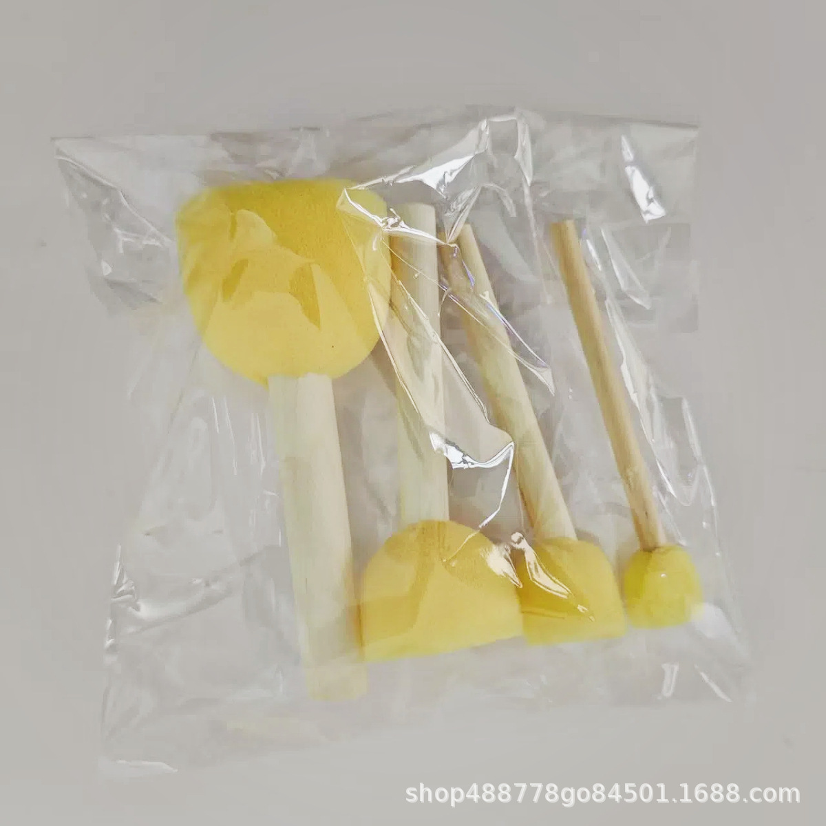 Fabricantes de graffiti al por mayor mango de madera esponja pincel de pintura sello infantil una variedad de especificaciones herramientas de pintura dedo sello pincel