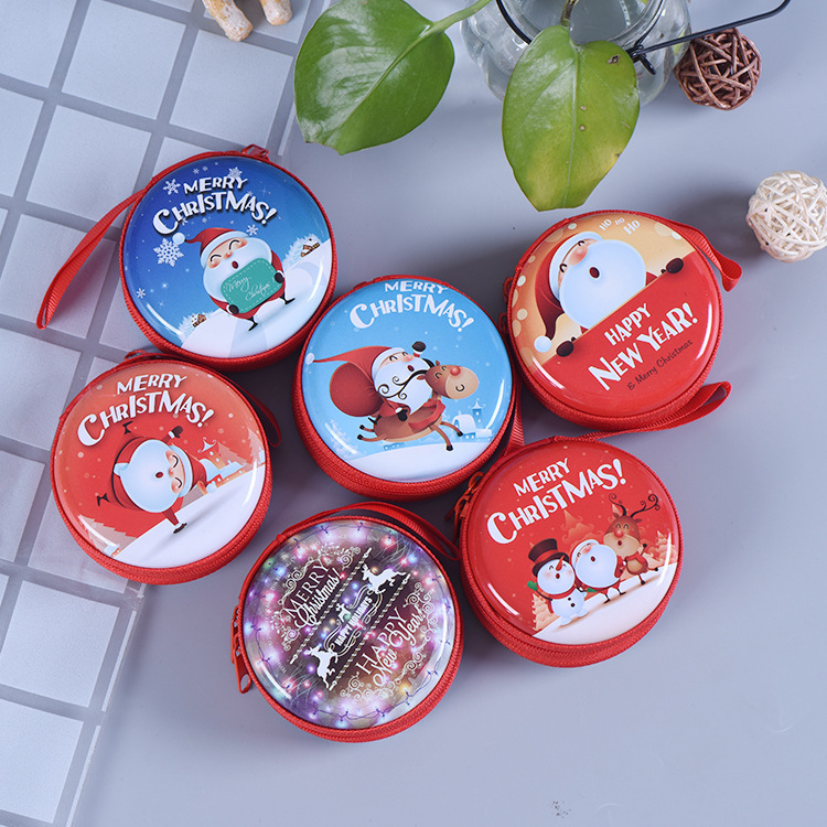 跨境外贸热销圣诞儿童零钱包圣诞小礼品欧美可爱卡通创意零钱包