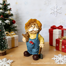 创意木匠小矮人摆件户外卡通人物花园庭院装饰家居桌面树脂工艺品