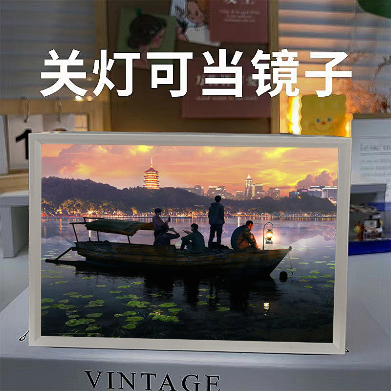 Tomb Raider Notes Wu Xie Zhang Qiling Atmosphere Lighting Painting Secondary Nightlight Ornaments Painting Gifts for Friends Tomb Raider Notes Wu Xie Zhang Qiling Atmosphere Lighting Painting Secondary Nightlight Ornaments Painting Gifts for Friends