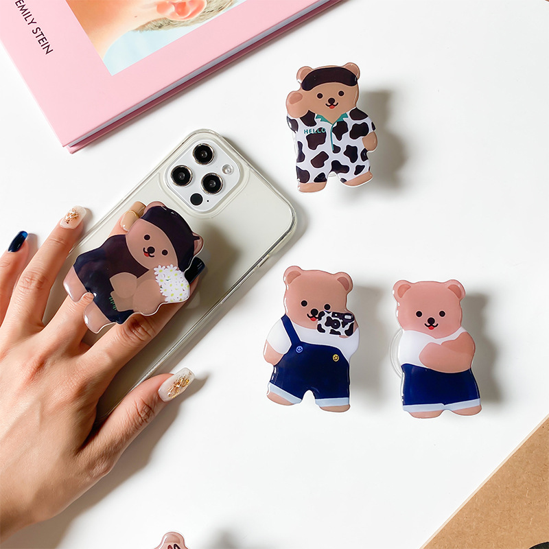Cute Bear Arylic Universal Phone Cases display picture 3