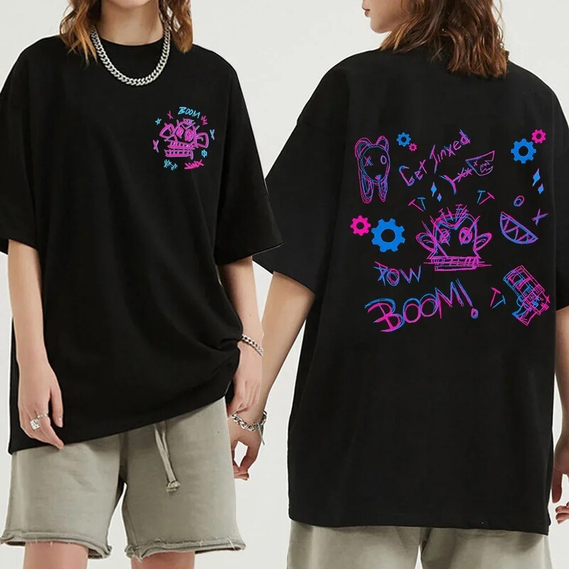 Mysterious Jinx T-Shirt, Fashionable, Fun, and Cute Anime Rabbit and Monkey T-Shirt, Suitable for Both Men and Women, for Summer Sports and Jogging Mysterious Jinx T-Shirt, Fashionable, Fun, and Cute Anime Rabbit and Monkey T-Shirt, Suitable for Both Men and Women, for Summer Sports and Jogging