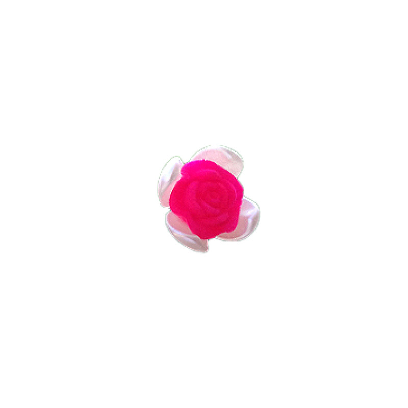 Adornos para automóviles, resorte, trébol de cuatro hojas, rosa flocada, adornos de flores, pequeños adornos para sacudir la cabeza