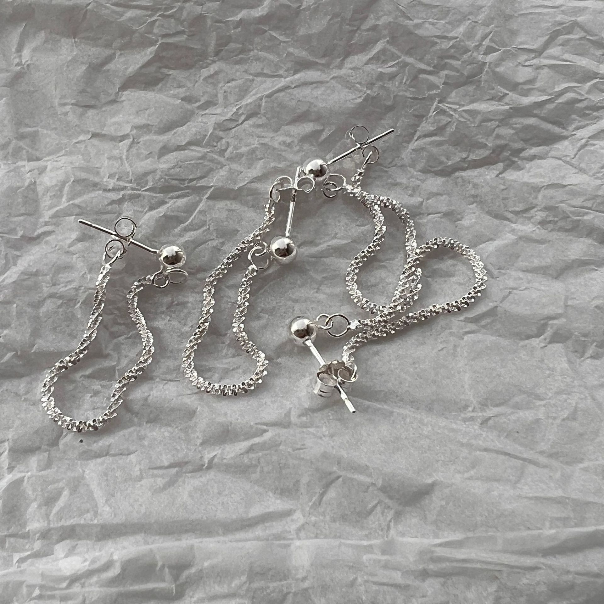 1 Pair Quantity Daily Occasion 1 Pair 925 Sterling Silver Solid Color Earrings
