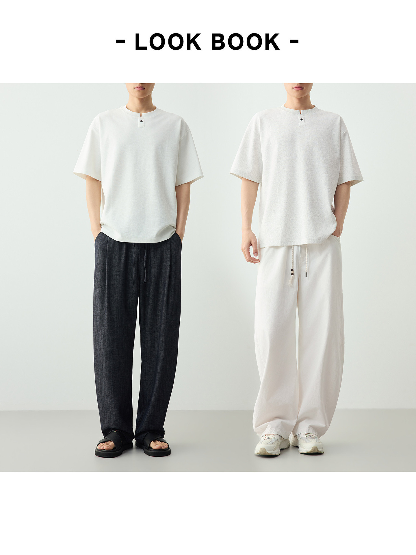 Áo thun nam ngắn tay cổ tròn chất liệu cotton pha, kiểu dáng cơ bản — đen