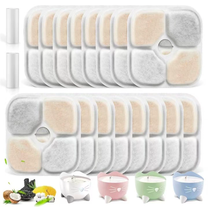 Взрывной питомец интеллектуальный питатель воды фильтрующий картридж кокосовой скорлупы активированный уголь фильтр кошачьего питателя фильтр ватный интеллект