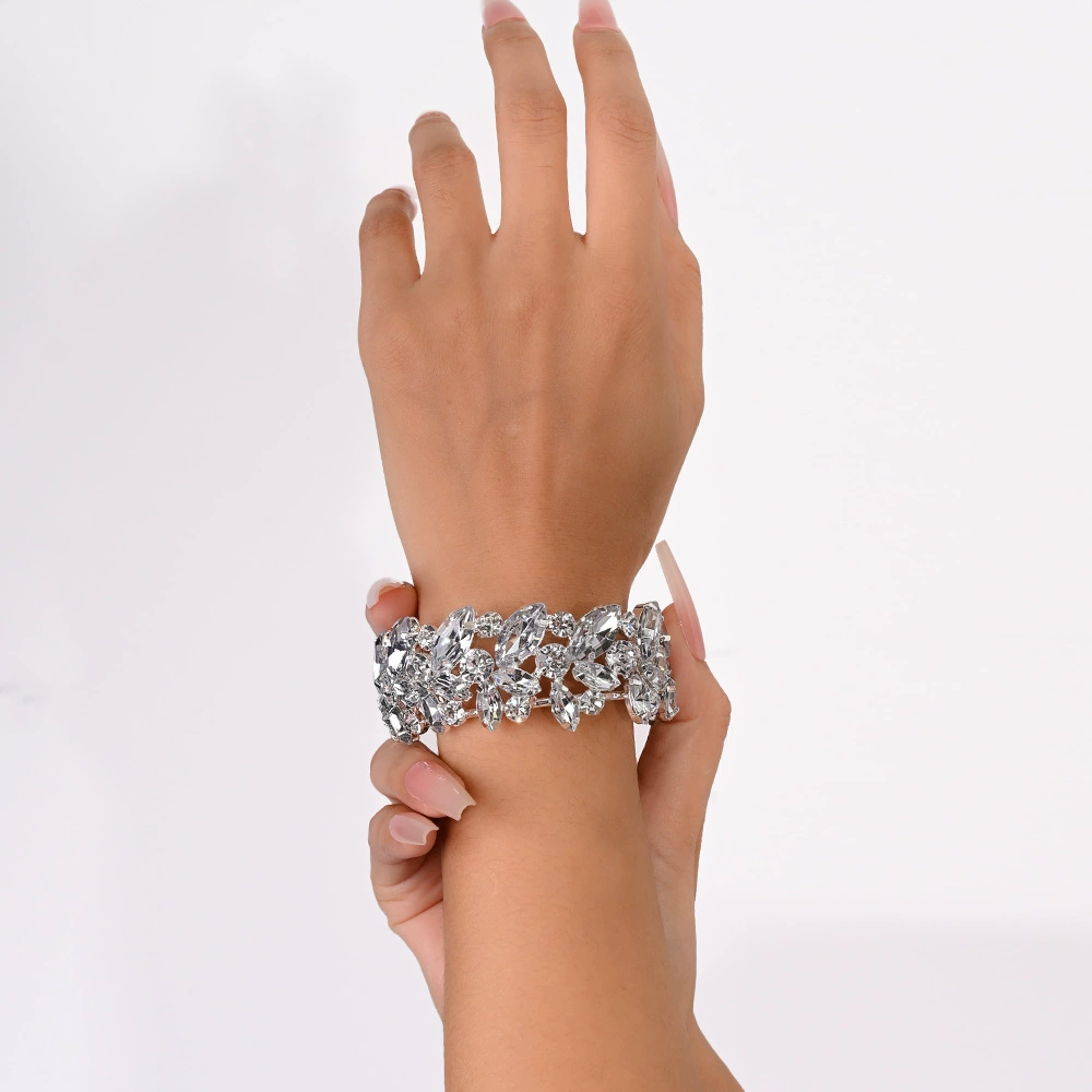 AliExpress продает взрывной браслет со стразами для невесты свадебное запястье с открытым браслетом для женщин высокого уровня моды