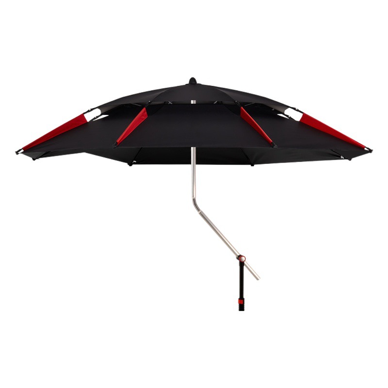 Outdoor Fishing Umbrella Wholesale Large Fishing Umbrella Thickened Universal Double-Layer Anti-Rainstorm Sunshade Umbrella Folding Umbrella Cane Umbrella