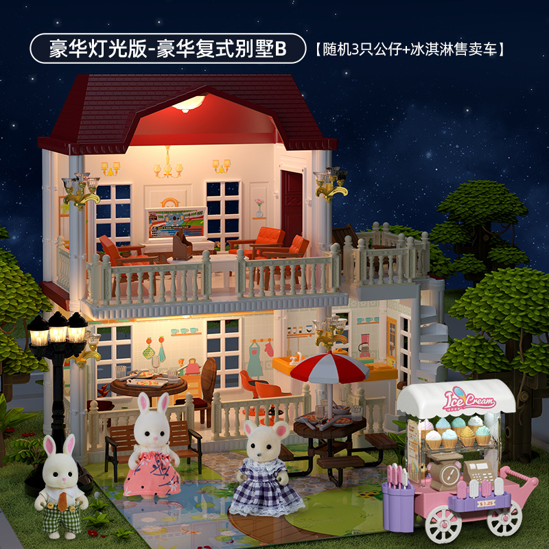 Kaola diario Casa de juego para niños juguete niña princesa Castillo Villa Casa Regalo de Cumpleaños niña casa de muñecas