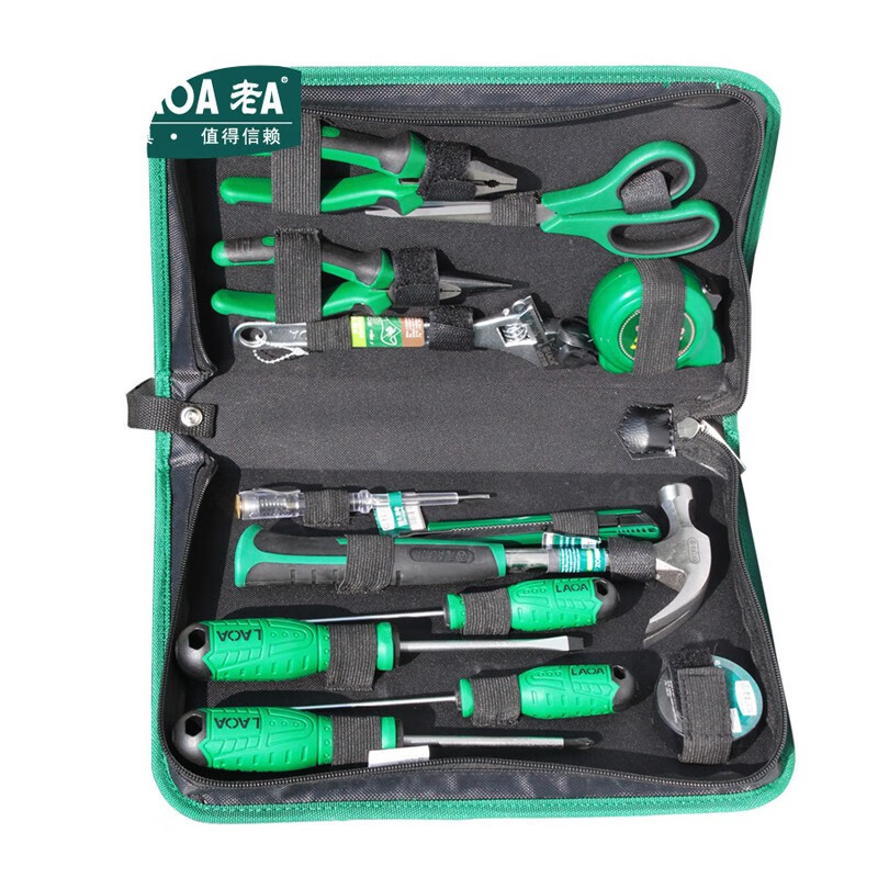老A LAOA LA101813多功能电工包手动工具组套维修工具套装 13件套