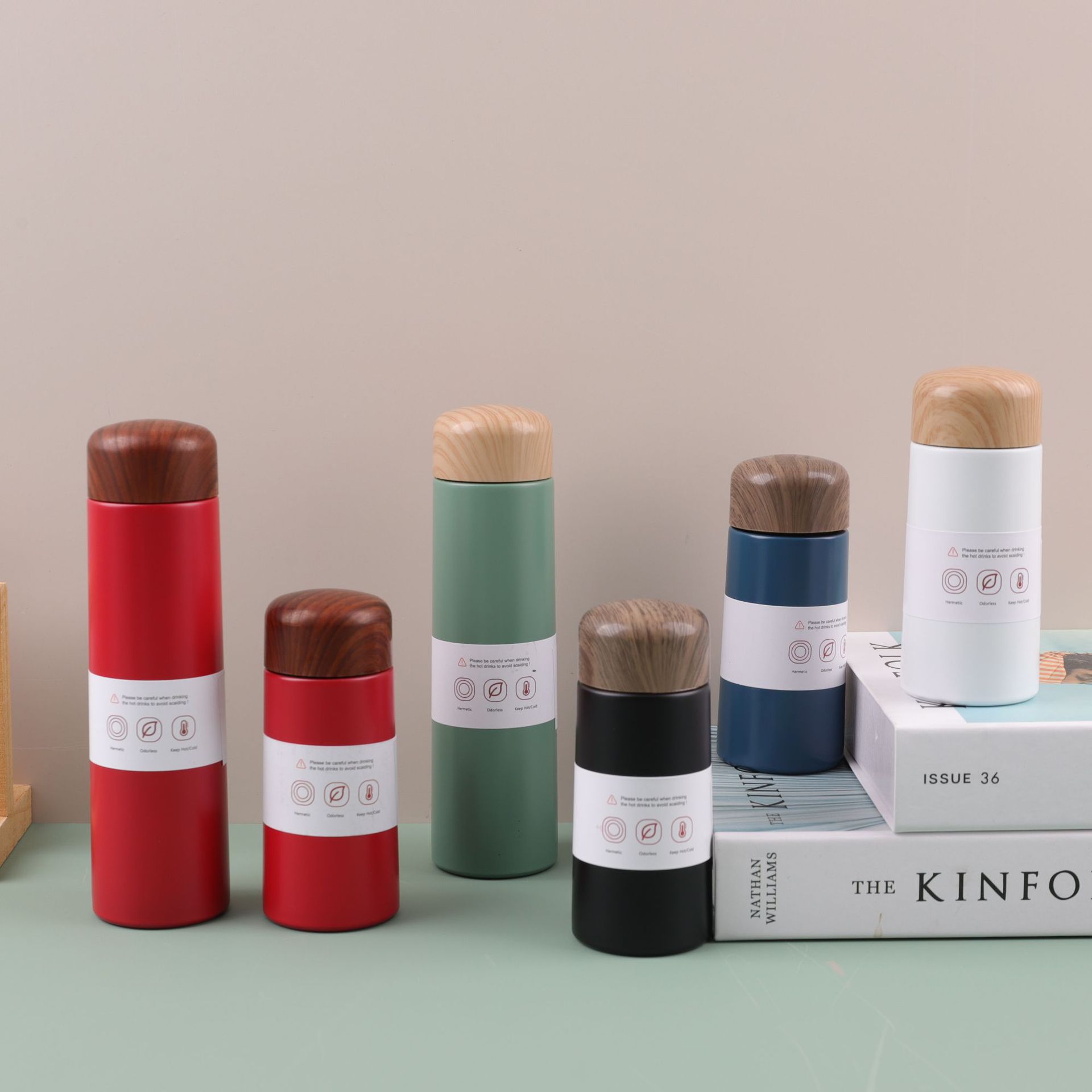 304 acero inoxidable mini taza de madera japonesa simple creativa taza de bolsillo portátil encantadora taza de regalo